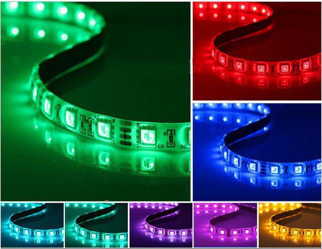 Bộ COMBO Đèn led dây hắt trần thạch cao 5050RGB - đổi 7 màu cho chu vi 15m + Nguồn + Bộ khiển