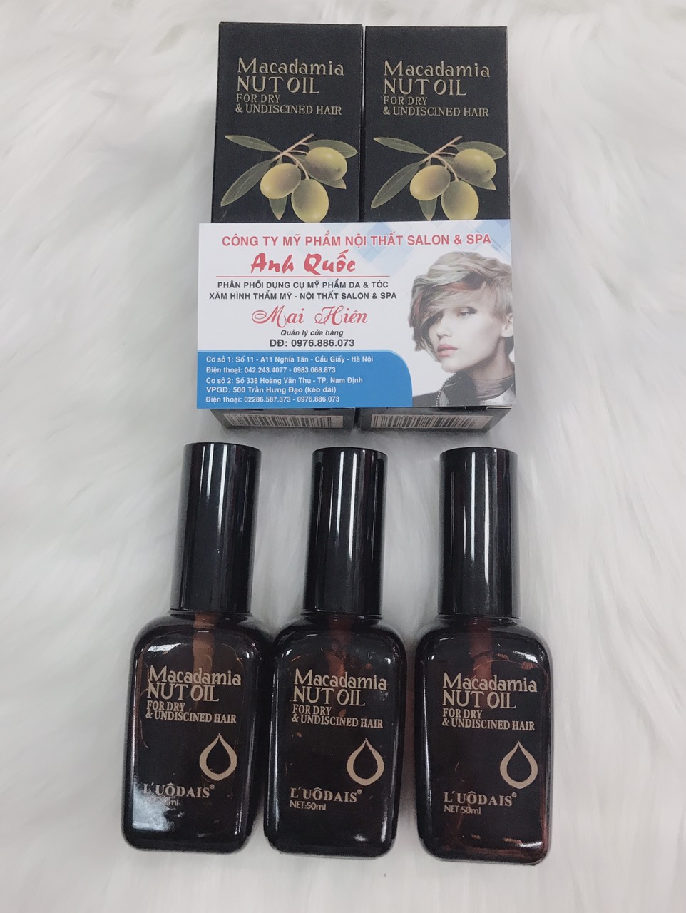 Tinh dầu dưỡng tóc macadami nut oil olive luôdais