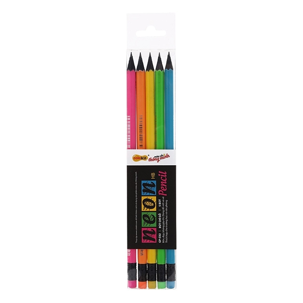 Vỉ 5 bút chì gỗ hb gp-c02
