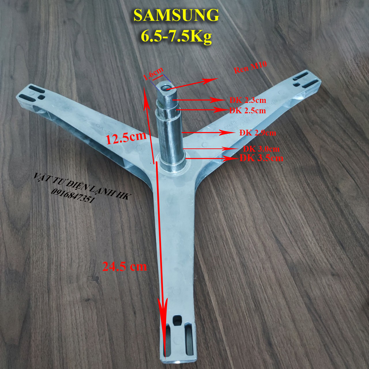 Trục càng ba chạc máy giặt samsung lồng ngang 6.5 - 7.5 kg 3083 9752 9754 8690 ... chảng 3 mg cửa trước sámung