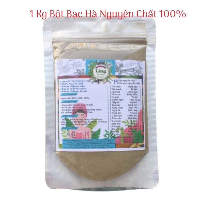 500g-1Kg Bột Bạc hà sấy lạnh có giấy VSATTP và ĐKKD nguyên chất thiên nhiên 100% dùng để đắp mặt đa công dụng