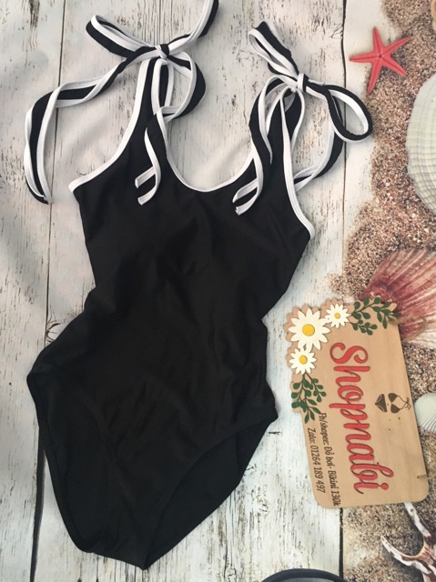 [HCM]Bikini 1 mảnh nơ vai dễ thương có 4 màu