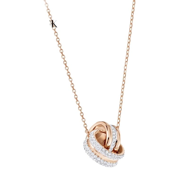 Rose Gold Buckle Necklace Gift for Girlfriend