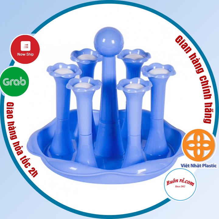 Khay úp ly, cắm cốc nhựa Việt Nhật (MS: 1306/1308), Giá úp cốc 6 ống, 8 ống –Buôn rẻ 01415