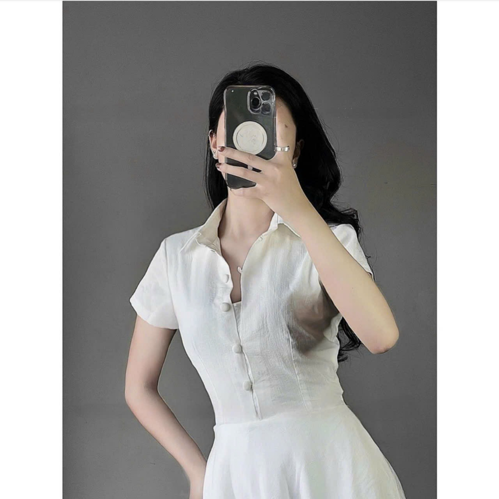 [Rabe Dress] Đầm WAYO sơ mi nút bọc thanh lịch sang trọng có túi