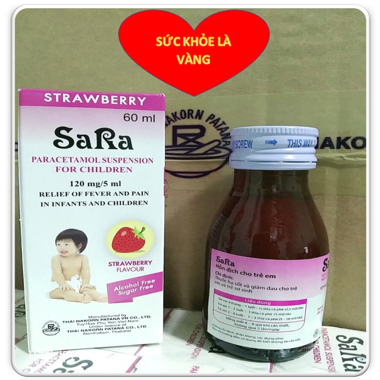Siro SARA Dâu - Chai 60ml