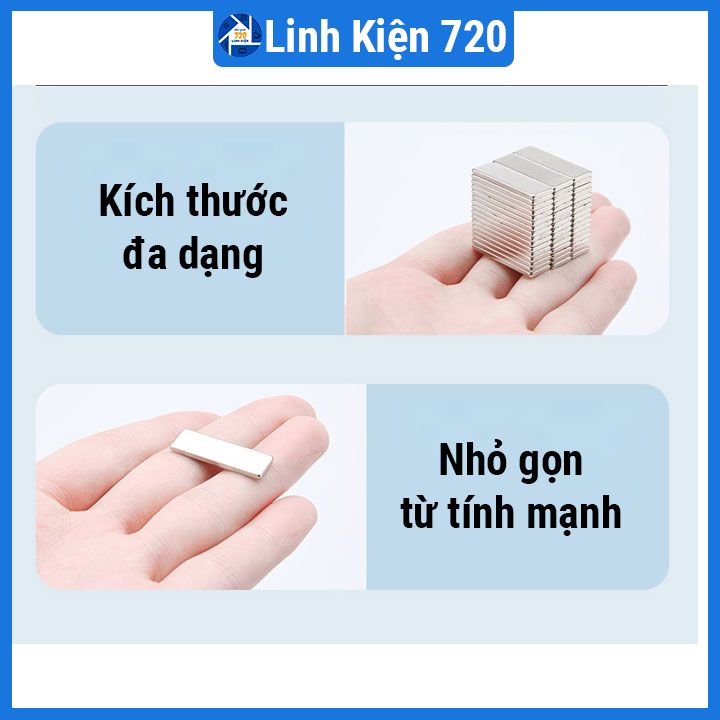 Bộ 2 viên nam châm đất hiếm 20x10x2mm ( từ tính hút cực mạnh )