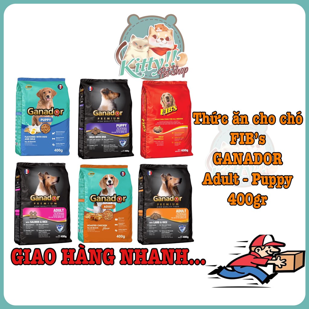 Thức ăn hạt cho chó FIB’s - Ganador adult, puppy gói 400gr