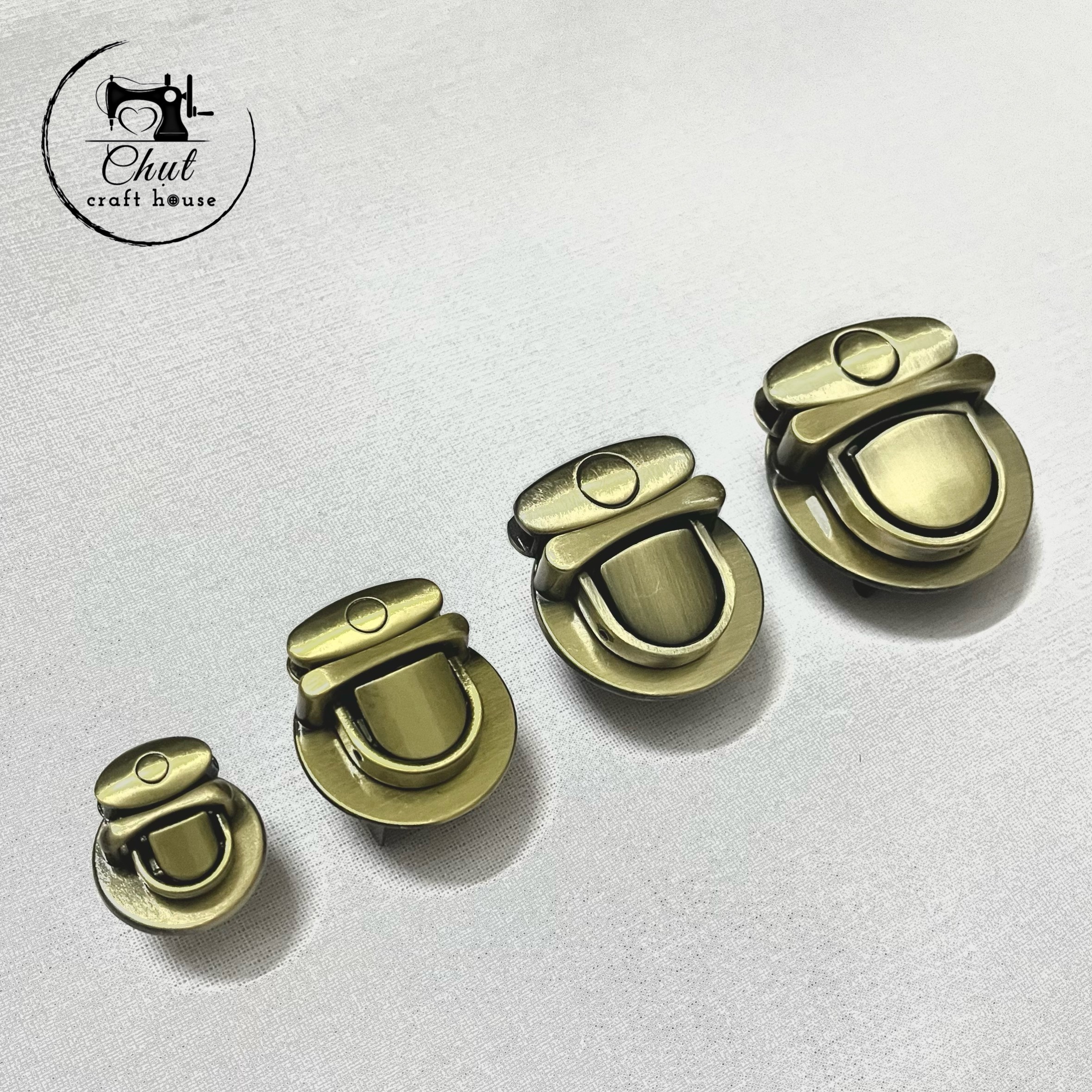 Khóa sập mỏ vịt đồng dùng cho túi ví handmade
