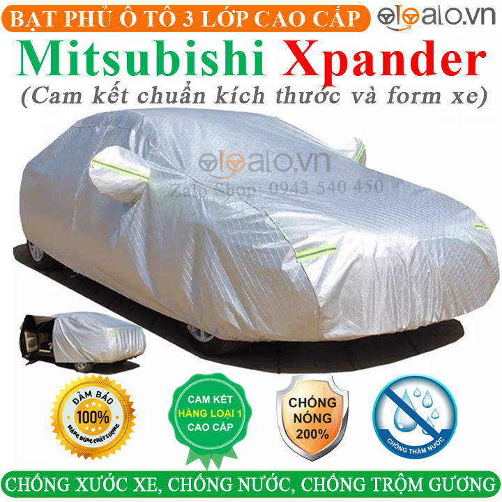 Bạt Che phủ Xe Mitsubishi Xpander CAO CẤP Cách Nhiệt Bạt phủ xe ô tô Mitsubishi Xpander Bạt che ô tô Mitsubishi Xpander Bạt trùm xe ô tô Mitsubishi Xpander