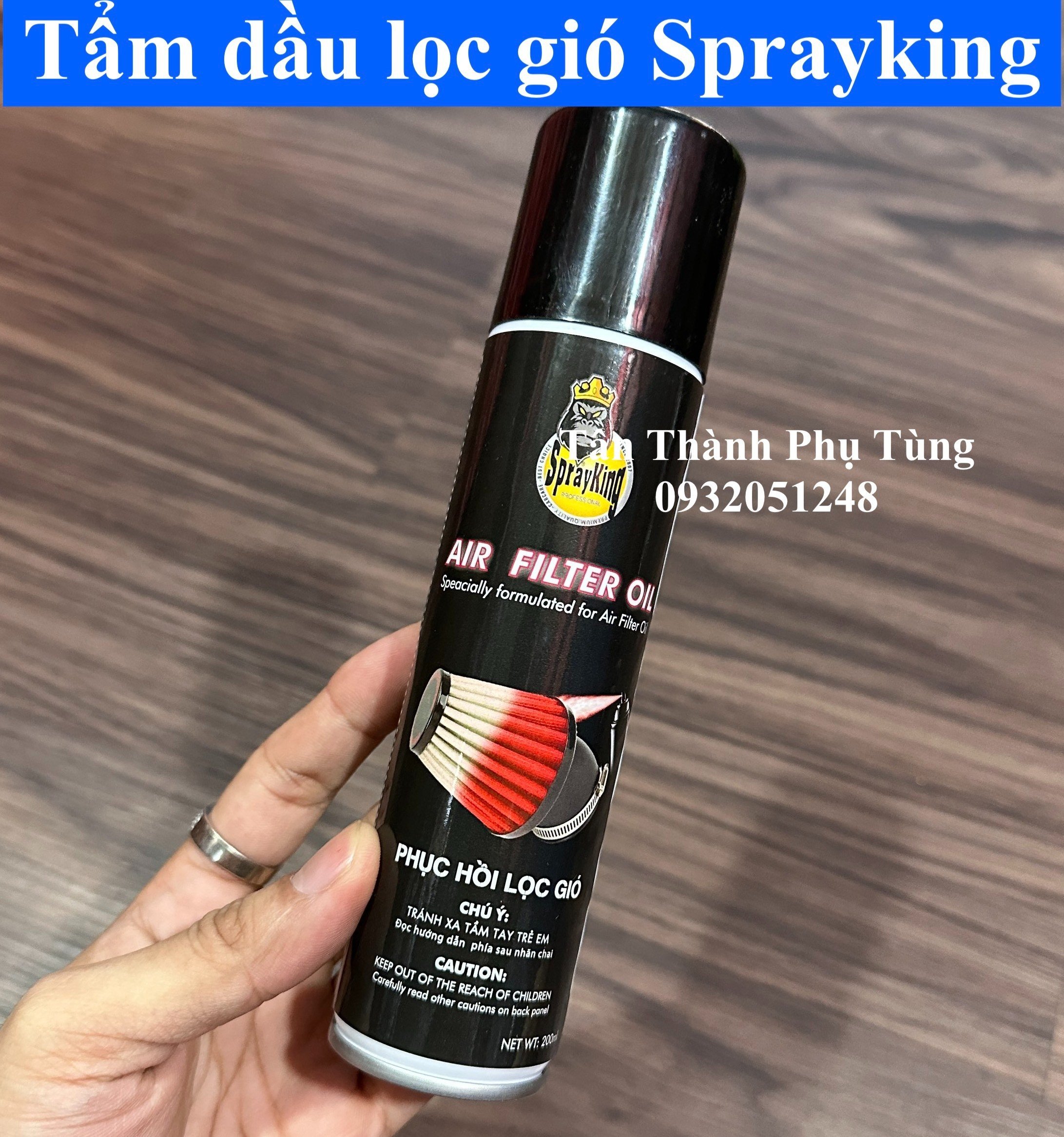 Chai tẩm dầu lọc gió Sprayking 200ml