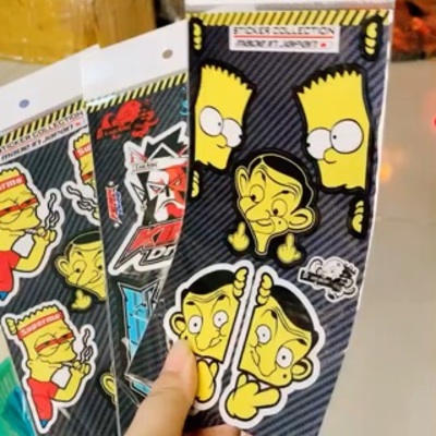 [HCM]Set Tem Phản Quang hình MrBean Simpson Khỉ KingDrag cực đẹp