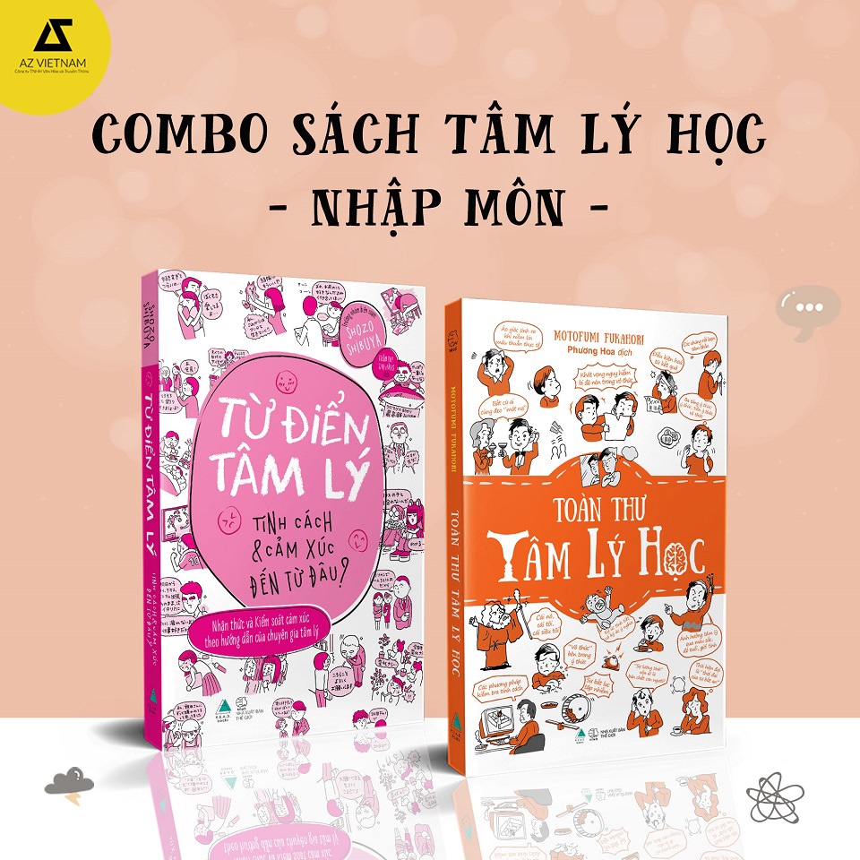 Sách - Combo Sách Tâm Lý Học Nhập Môn: Toàn Thư Tâm Lý Học & Từ Điển Tâm Lý - AZVIETNAM