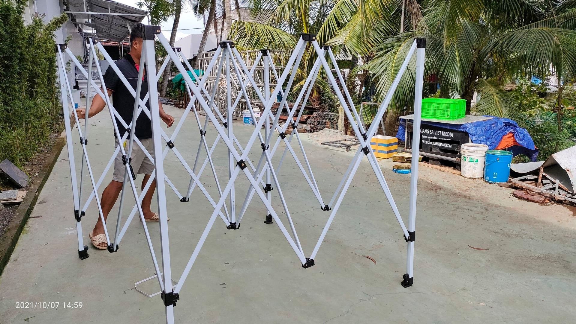 Khung nhà bạt di động 3x6m khung 43mm