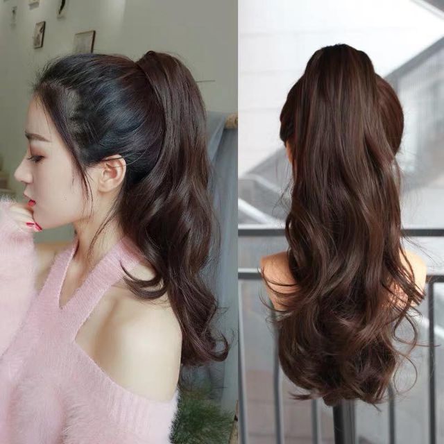Tóc giả kẹp đuôi 💝 FREESHIP💝 Tóc giả ngoặm xoặn dợn lửng, P103