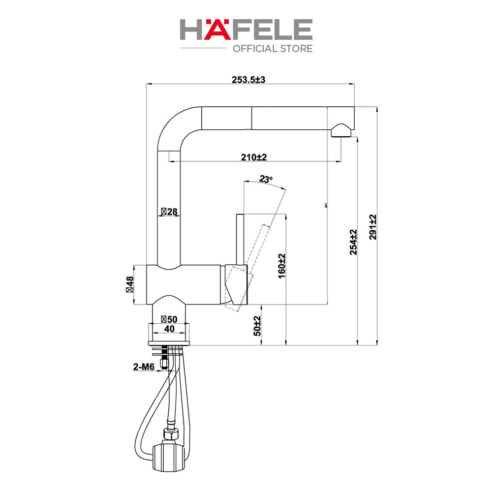 Hafele Ht21-Gh1P254 Kitchen Faucet