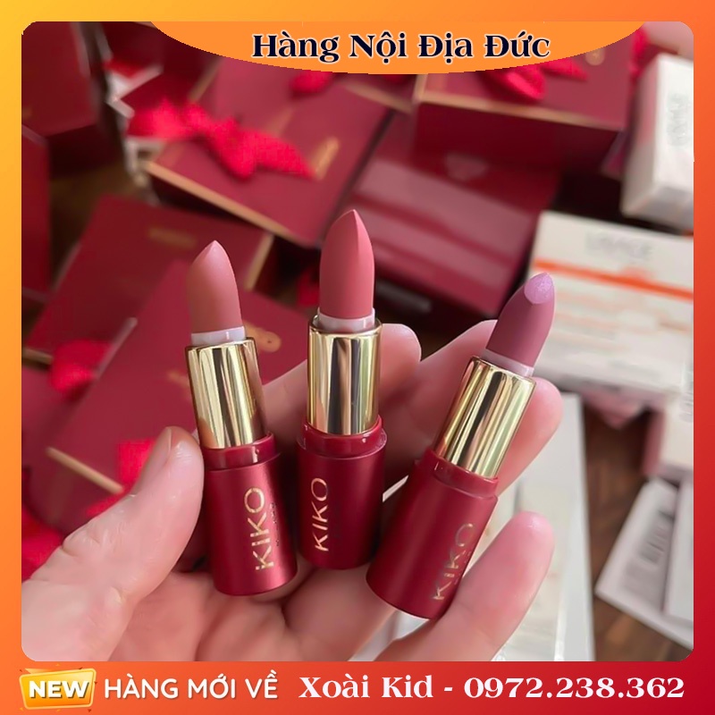 Set Son Kiko Holiday 3 cây mini 2021 [ Nội địa Đức Đủ Bill]
