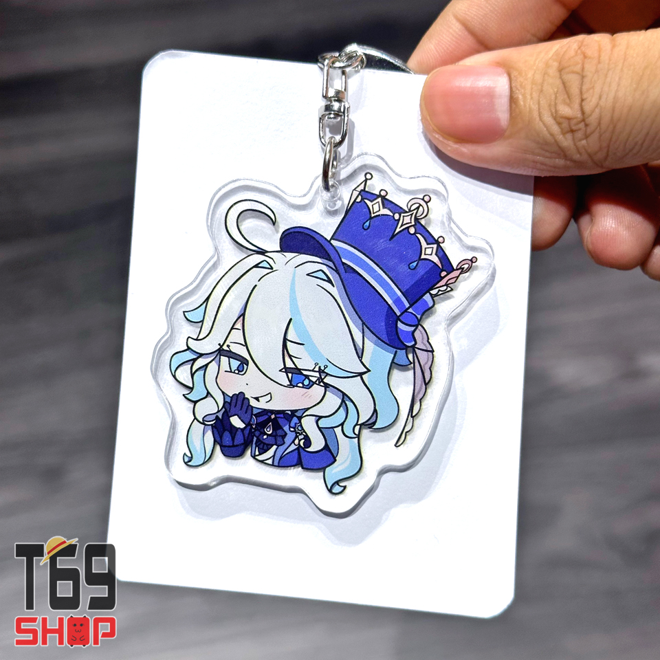 Móc khóa mica Furina - game Genshin Impact (Loại cao cấp - Hình in ép giữa 2 mặt mica) [T69 Shop]