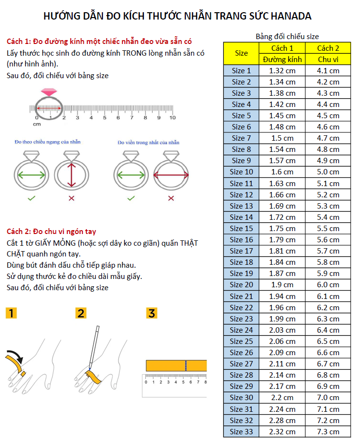 [HCM]Nhẫn Vàng 14K Hanada Nhẫn Trơn Mảnh