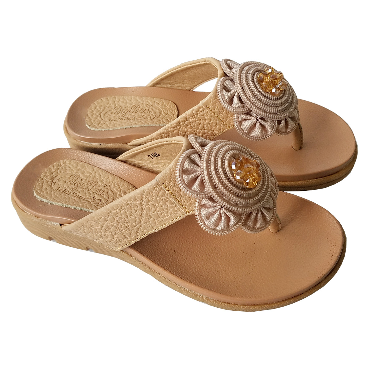 Dép Xỏ Ngón Nữ BIGBEN Da Bò Thật Cao Cấp KN21