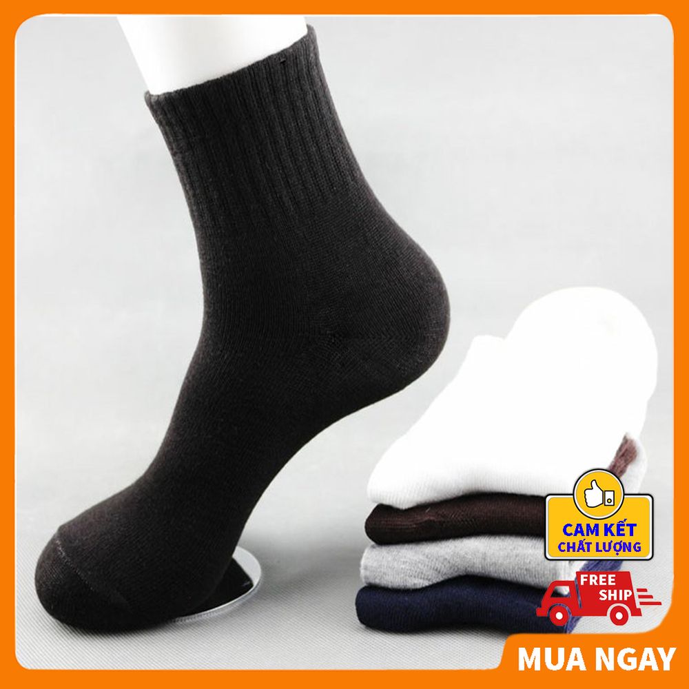 COMBO 1 đôi tất nam nữ trơn dày dặn 💎 BIBINO68 💎 Tất cổ cao cổ thấp thoáng khí khử mùi rẻ đẹp xuất nhật, vớ nam cổ cao vớ nữ cổ thấp, tất cổ cao tất cổ thấp