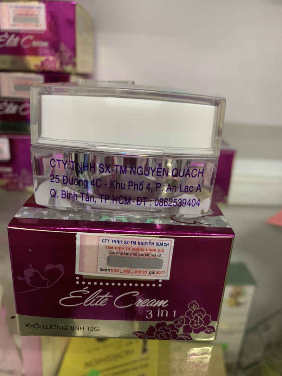 Kem con buớm elite cream 3in1 ba cô gái nguyễn quách màu tím