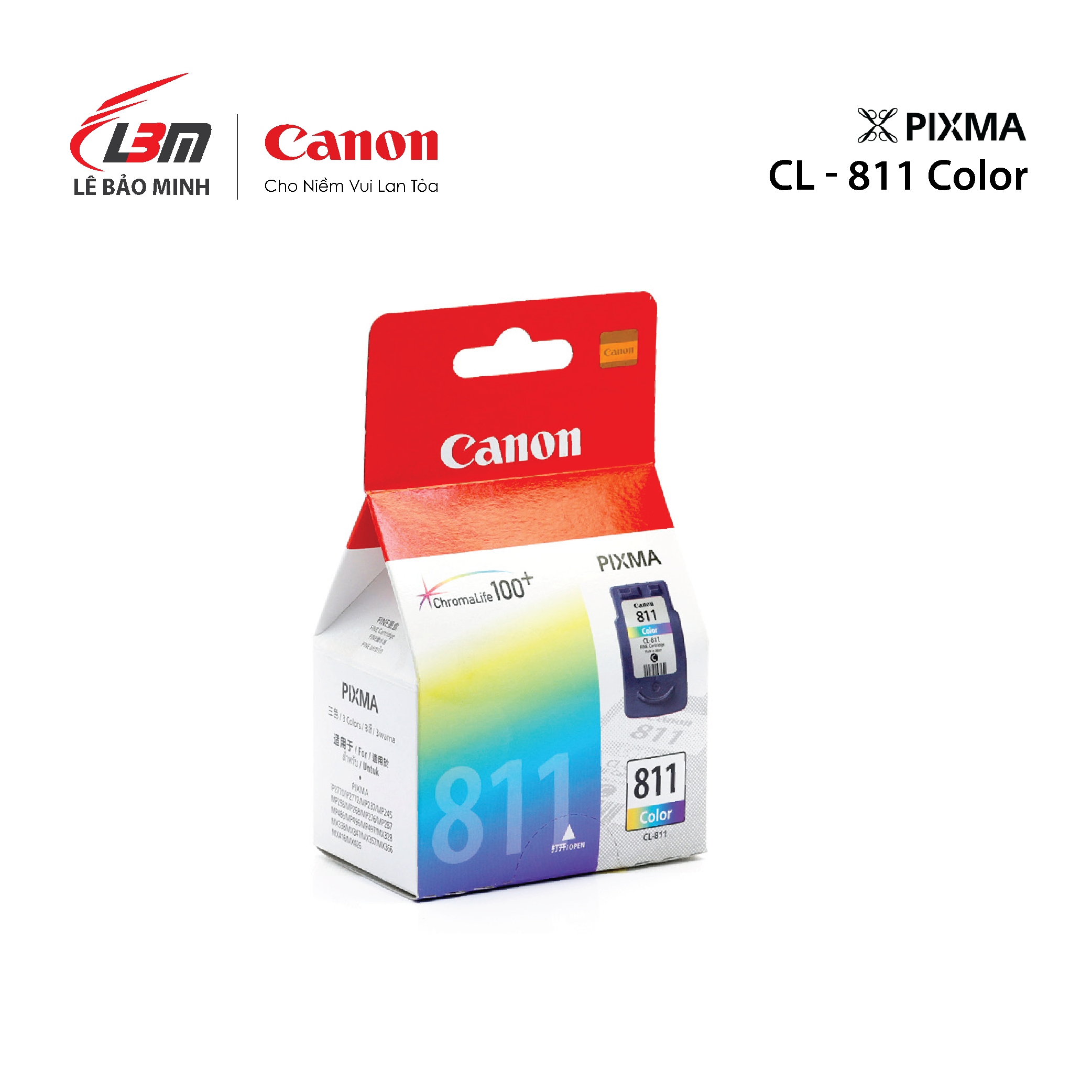 Hộp mực in màu canon cl-811 cho máy in canon ip 2770, mp 287, ip 2772 - hàng chính hãng