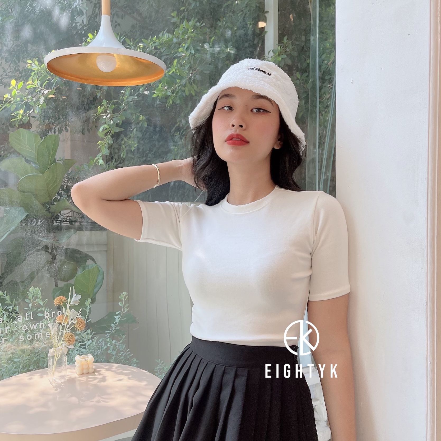 [EIGHTYK] Áo Croptop Tay Ngắn Trơn