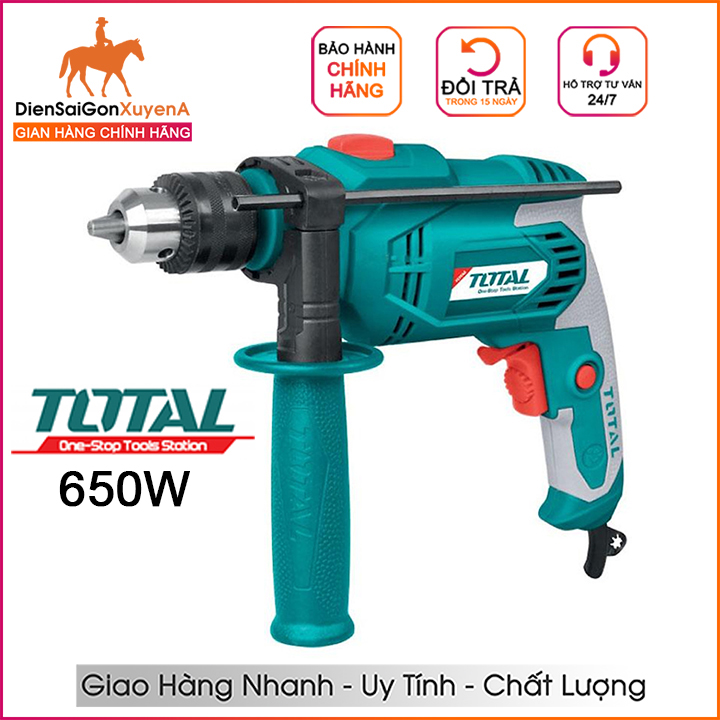 Máy khoan búa - máy khoan động lực cầm tay 550w - 650w total tg105136e công tắc đảo chiều