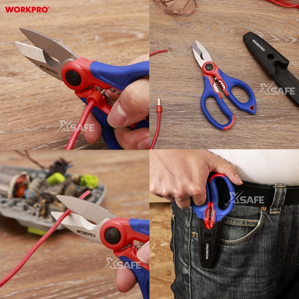 Workpro wp294003 electrician sharp saw blade easy cutting cable cos cutter electrical wire stripping-Intl