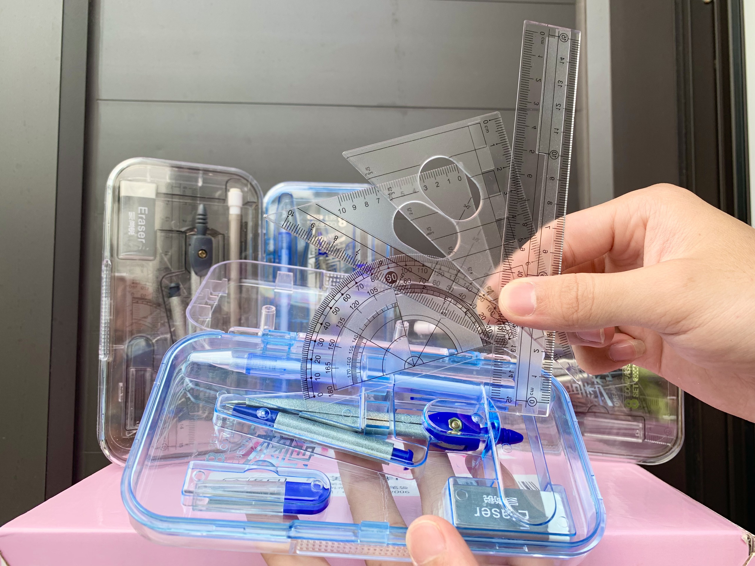 Bộ Compa 8 Chi Tiết, Bộ Thước Kẻ Compa Hàng Cao Cấp