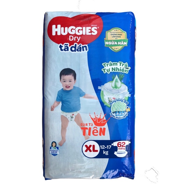 BỈM - TÃ DÁN HUGGIES SIZE M76 , L68 , XL62 , XXL56