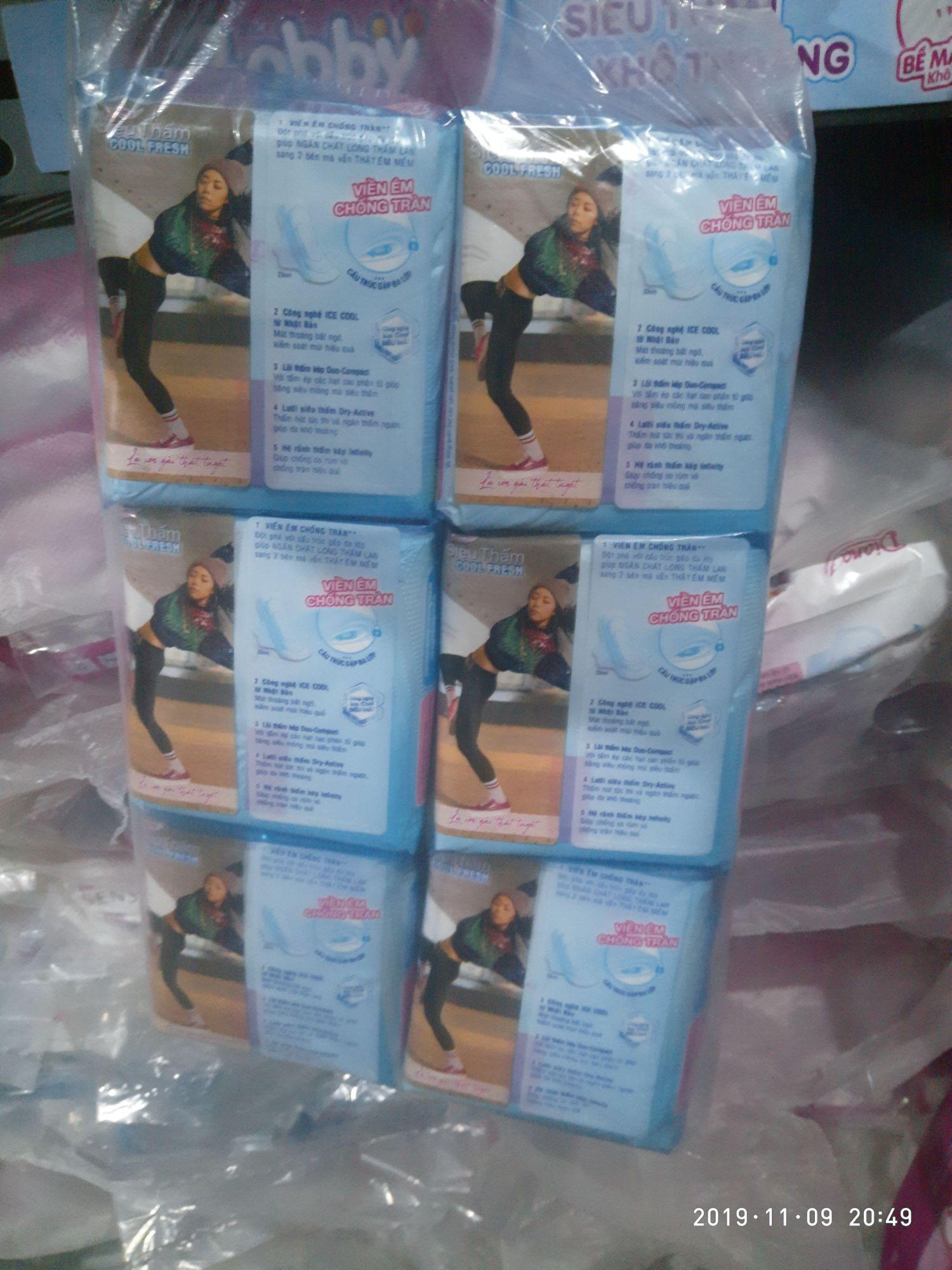 Combo 6 gói BVS Diana SIÊU THẤM COOLfresh cánh