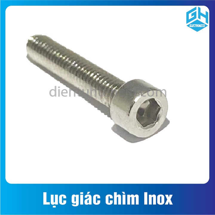 COMBO 5 con Ốc lục giác chìm Inox (Bulong lục giác) M3(chất inox 201)