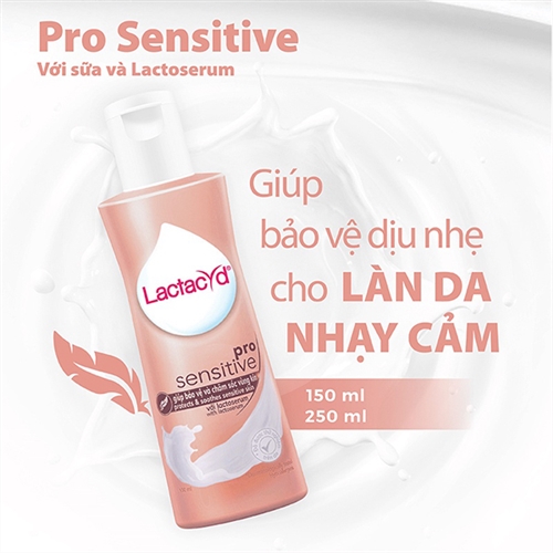 Dung dịch vệ sinh phụ nữ LACTACYD PRO SENSITIVE 250ML