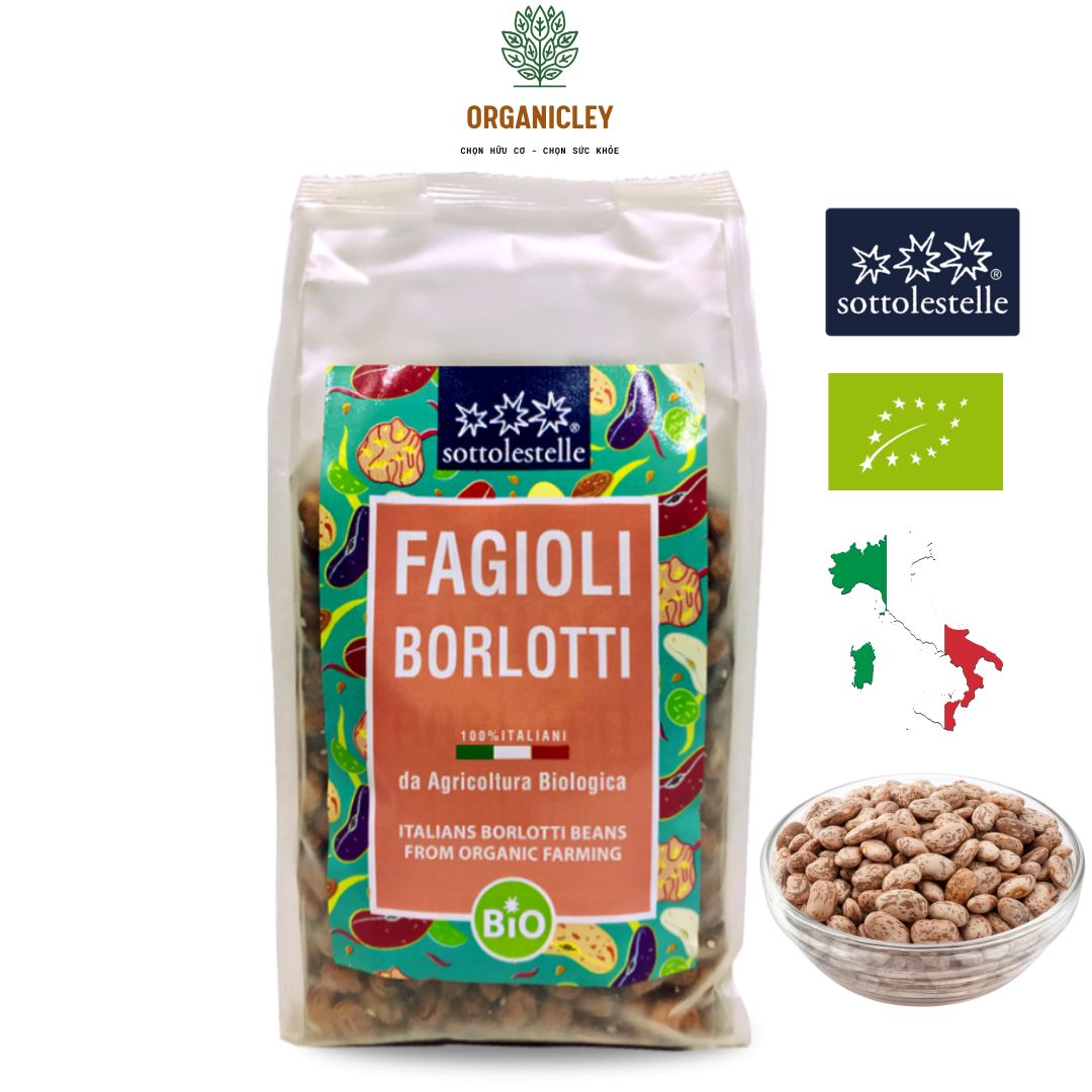 Organic Italian Borlotti Beans Sottolestelle 400g - Organicley