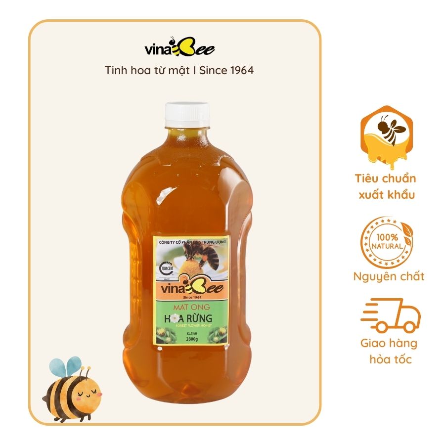 Mật ong hoa rừng Vinabee 2800g