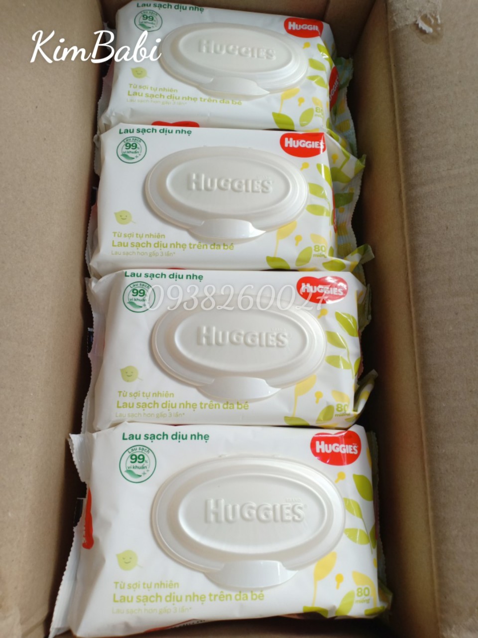 Khăn ướt Huggies không mùi 64 tờ
