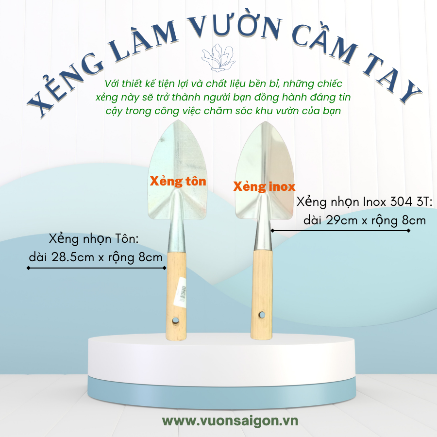 Xẻng làm vườn gọn nhẹ làm vườn tiện lợi