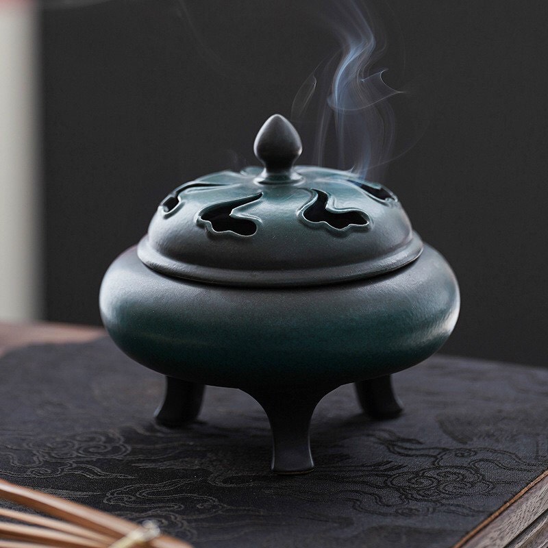 Lư xông trầm - Lư hương đổt trầm - Xông trầm sứ cao cấp - đồ Thờ Cúng Phước Hoa