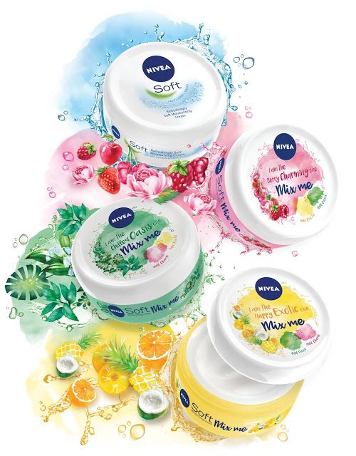 Kem dưỡng ẩm Nivea Soft Mix me 100ml - Đức (Vàng)