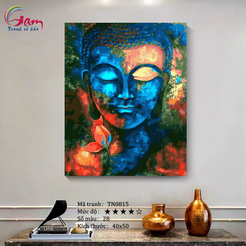 Paint by numbers kit with frame - No TN0815 Buddha Painting For Home Wall Decor, New Hobby And Gift
