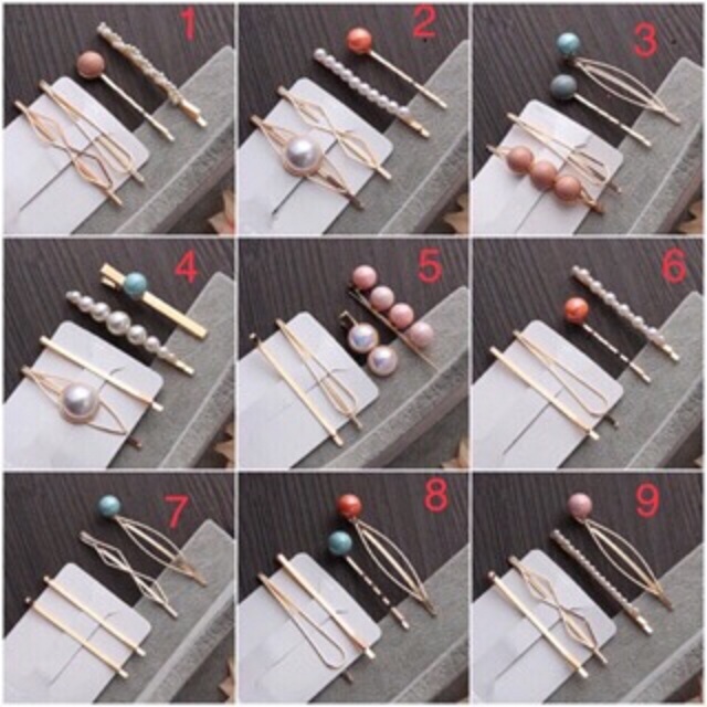 Set 4 cặp tóc mái trendy 2020m kẹp tóc hàn quốc siêu xinh