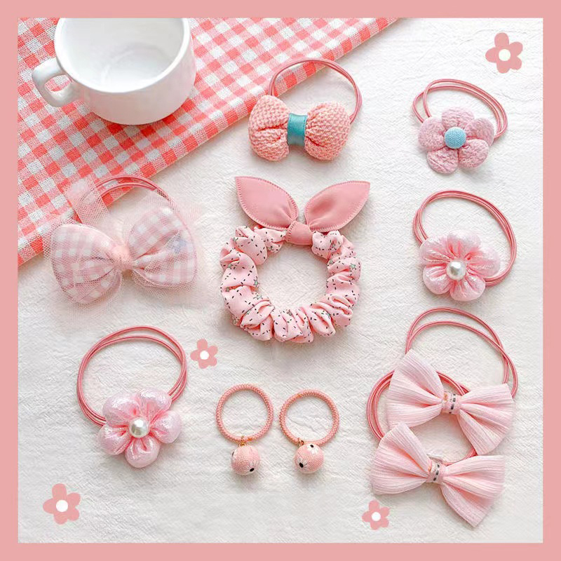 SET TÚI CỘT TÓC DÂY NƠ XINH NHIỀU MÀU SẮC