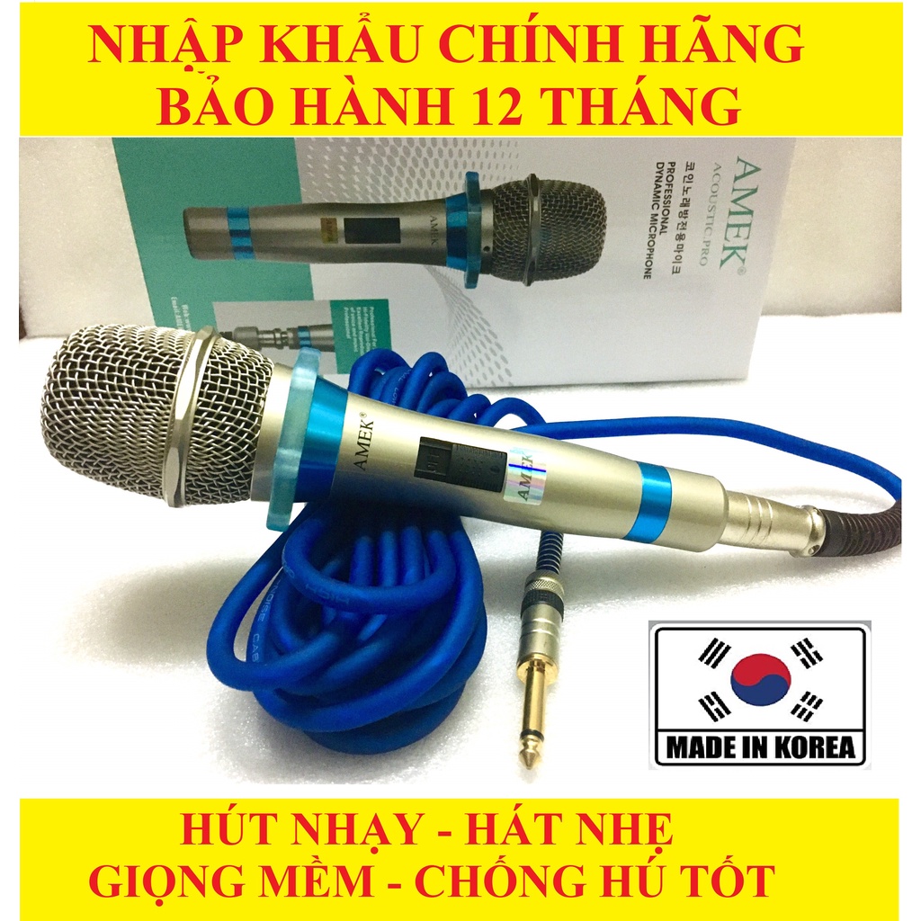 Micro có dây amek pro f5 dòng karaoke chuyên nghiệp cao cấp,không có đối thủ trong tầm giá,cam kết chính hãng