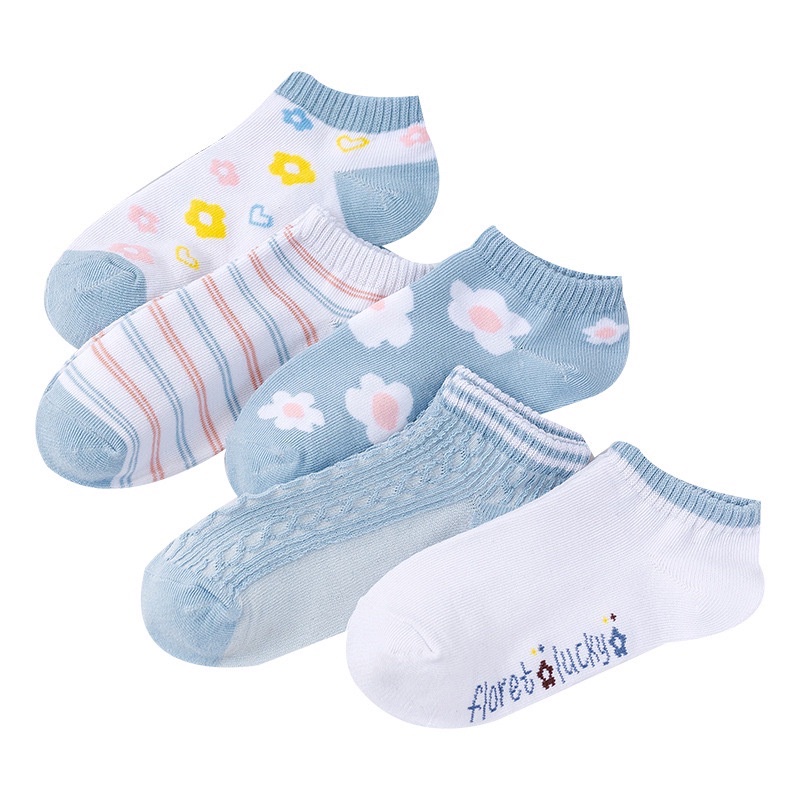 tất ngắn vớ nữ set 5 đôi vớ nhiều hình