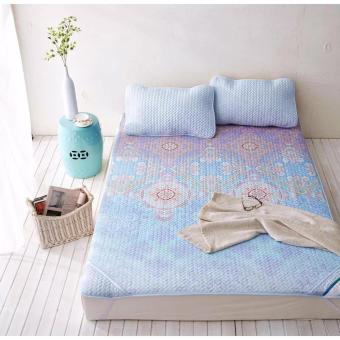 Chiếu điều hòa cao cấp Tencel 160cm tặng kèm 2 vỏ gối - hàng nhập khẩu (hồng hoa) (BQ241-HONGHOA-160CM)