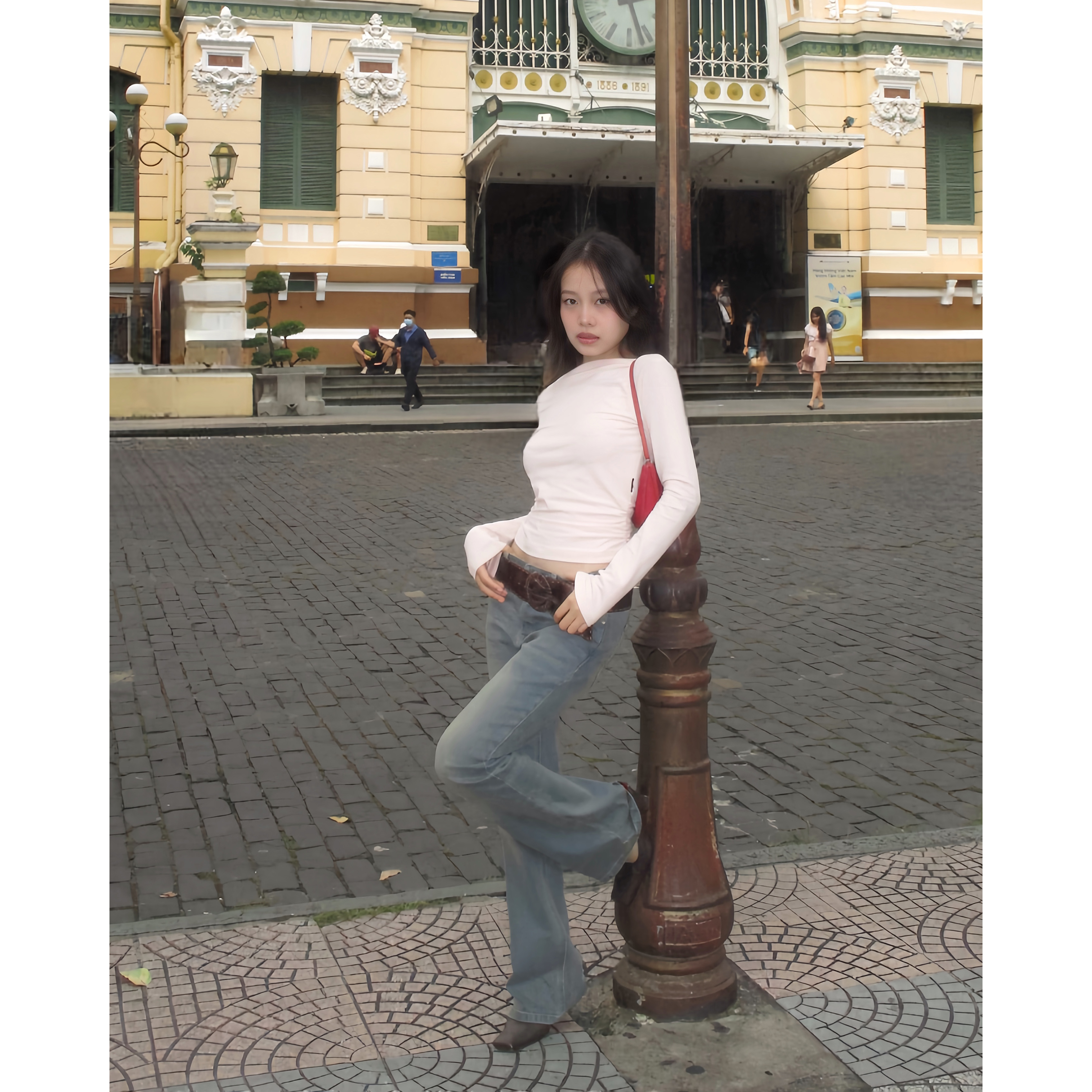 Quần Jeans Nữ Ống Loe PRADIES - Faded Flared