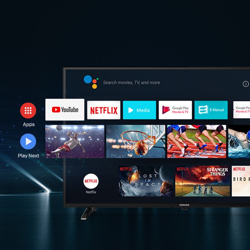 [HCM]Smart Tivi Full HD Coocaa 42 inch - Android 9.0 - Model 42S3G - Miễn phí lắp đặt