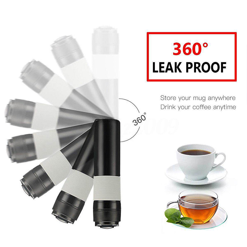 300ml Máy ép cà phê cầm tay Bình pha trà Máy pha cà phê Nước uống cho Du lịch (Đen)